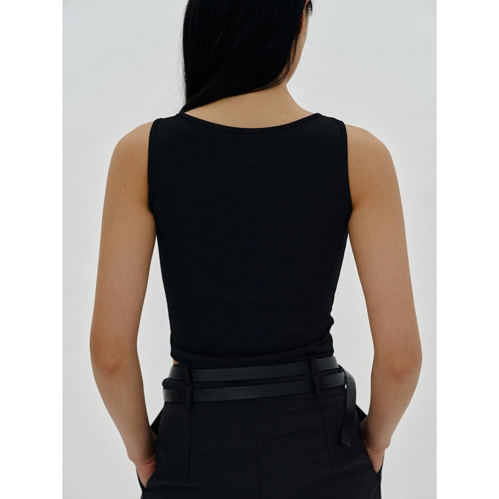Source Unknown Interlock Cut-Out Tank - S/M - Bla… - image 3